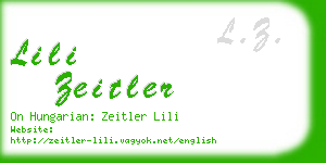 lili zeitler business card